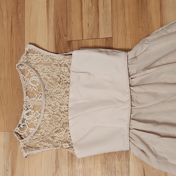 ZARA WOMAN Tan color  Lace Sleeveless Dress, Sz S - Picture 6 of 12